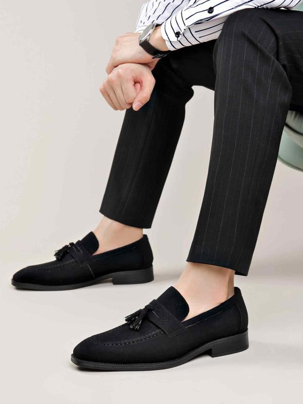 Men's Business Formal Tassel Decor Loafers, Casual Comfortable Slip-on Shoes for Party, Daily Clothing Decor, Trendy All-match & Exquisite Shoes for Gift