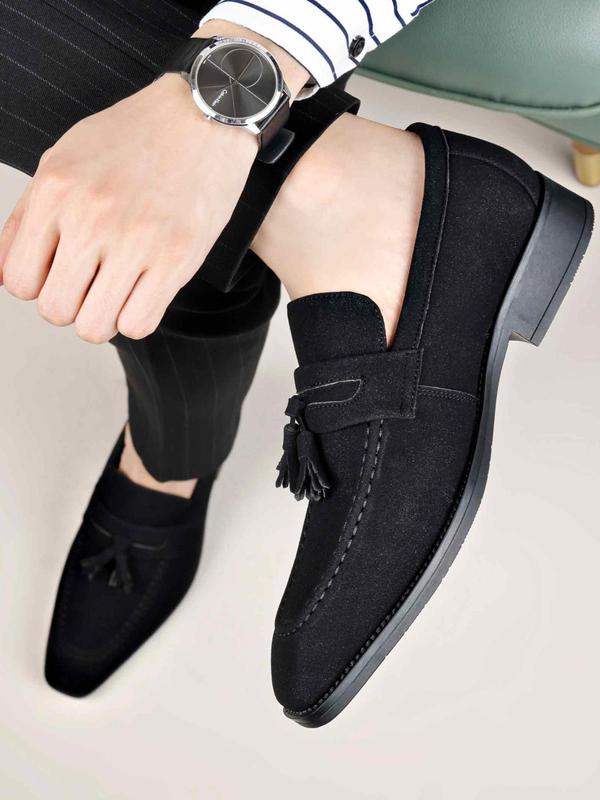 Men's Business Formal Tassel Decor Loafers, Casual Comfortable Slip-on Shoes for Party, Daily Clothing Decor, Trendy All-match & Exquisite Shoes for Gift