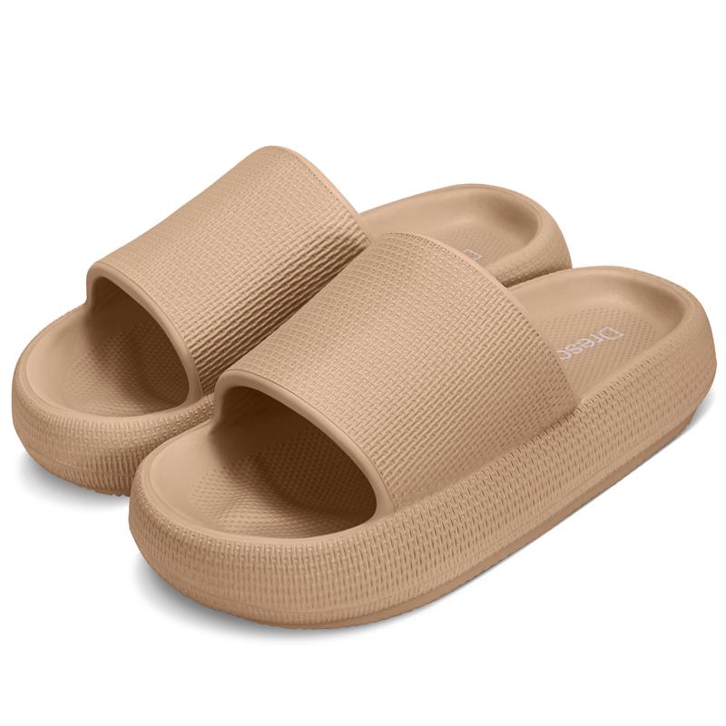 Women Men Cloud Slippers Non-Slip Cushioned Pillow Sandals with Thick Sole for Shower Bathroom Indoor Use