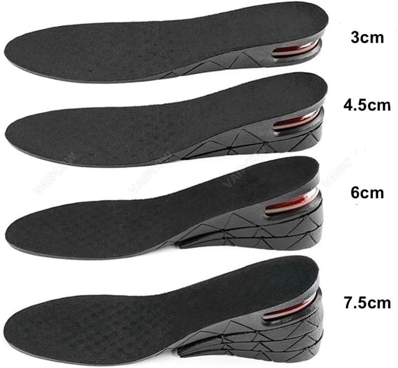 Heightening Insole, Four-Layer Heightening, Height Increase Insoles for Men Women, Unisex Footwear Comfort, Height Insole for Shoes Active Bedroom