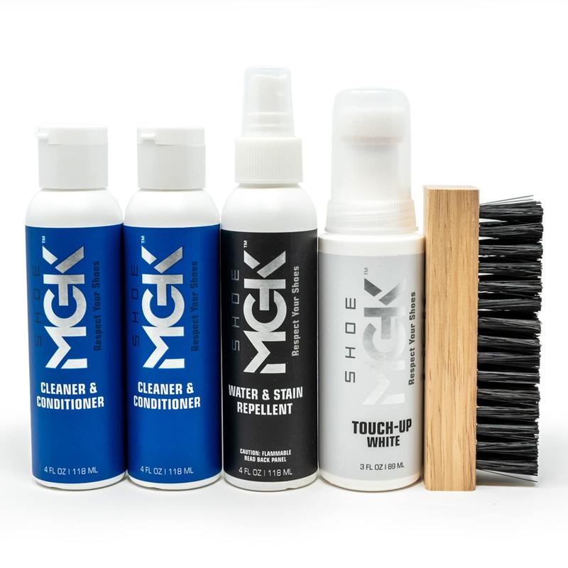 SHOE MGK MVP Shoe Cleaner Kit Shoe Cleaner & Conditioner, Water & Stain Repellent, White Touch Up & Brush