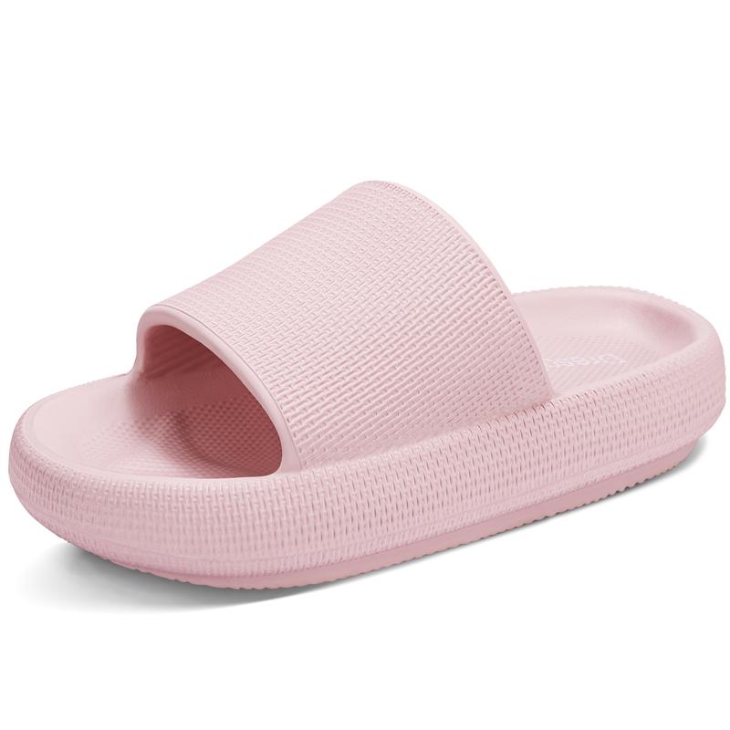 Women Men Cloud Slippers Non-Slip Cushioned Pillow Sandals with Thick Sole for Shower Bathroom Indoor Use