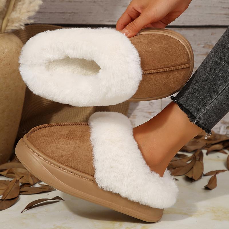 Women's Slipper Boots with Soft Sheepskin Insole, Memory For Lining and Rubber Soles - Indoor Outdoor House Slippers  Memory Foam Chenille Slippers Soft Anti-Skid