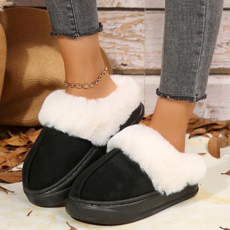 Women's Slipper Boots with Soft Sheepskin Insole, Memory For Lining and Rubber Soles - Indoor Outdoor House Slippers  Memory Foam Chenille Slippers Soft Anti-Skid