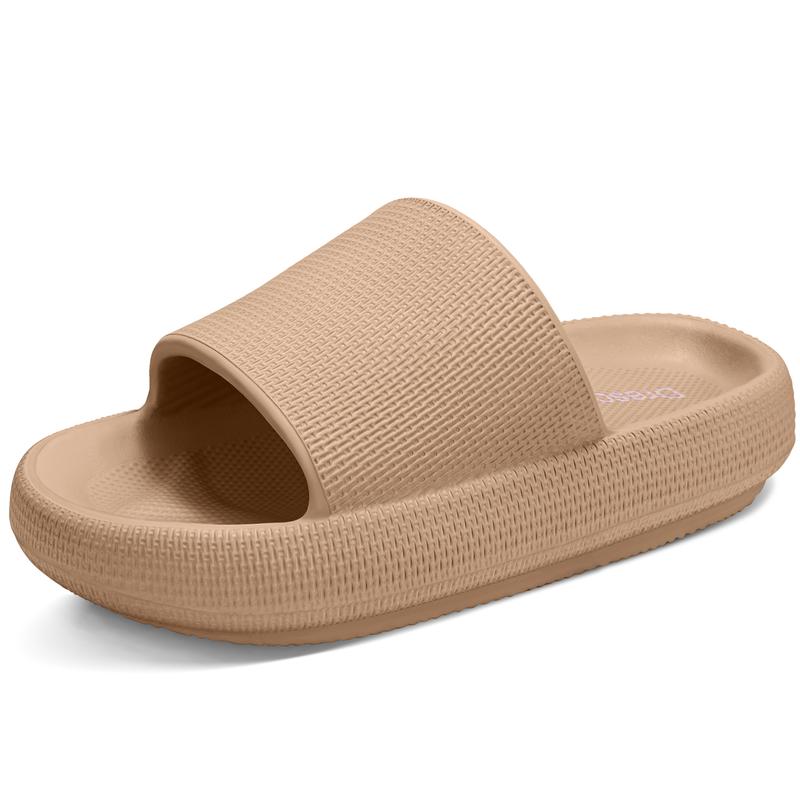 Women Men Cloud Slippers Non-Slip Cushioned Pillow Sandals with Thick Sole for Shower Bathroom Indoor Use