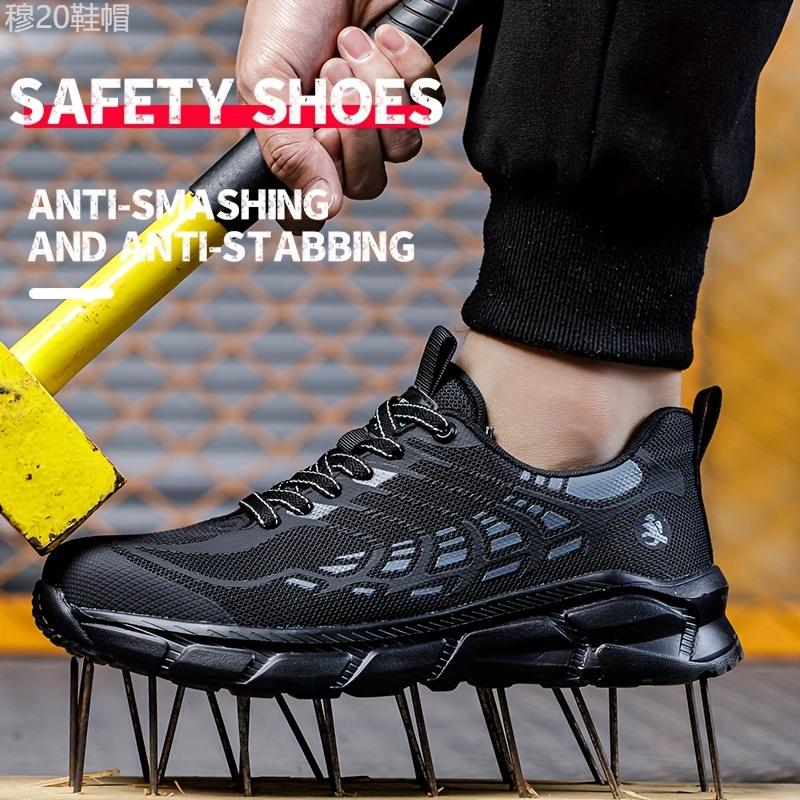 UltraProtect Steel Toe Safety Shoes - Men's Safety Shoes with Anti-Puncture, Breathable, Lightweight, Deodorization, Soft Sole, Labor Safety, Puncture Proof, Anti-skid Features for Maximum Protection and Comfort Boy Footwear Closed Walking Shoes   Work