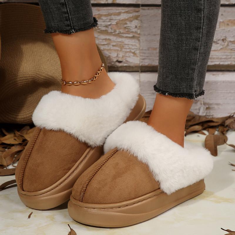 Women's Slipper Boots with Soft Sheepskin Insole, Memory For Lining and Rubber Soles - Indoor Outdoor House Slippers  Memory Foam Chenille Slippers Soft Anti-Skid