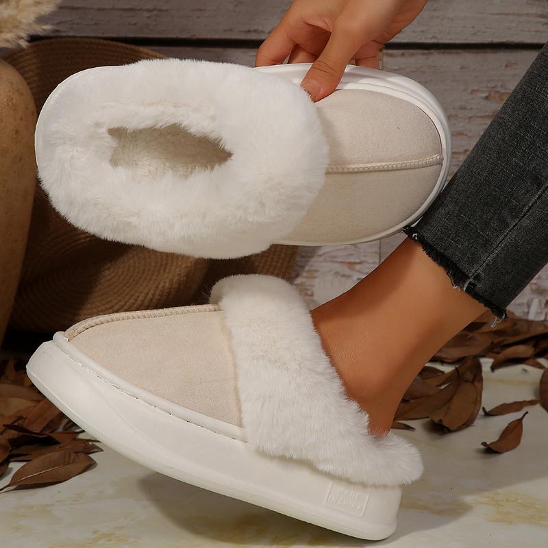 Women's Slipper Boots with Soft Sheepskin Insole, Memory For Lining and Rubber Soles - Indoor Outdoor House Slippers  Memory Foam Chenille Slippers Soft Anti-Skid