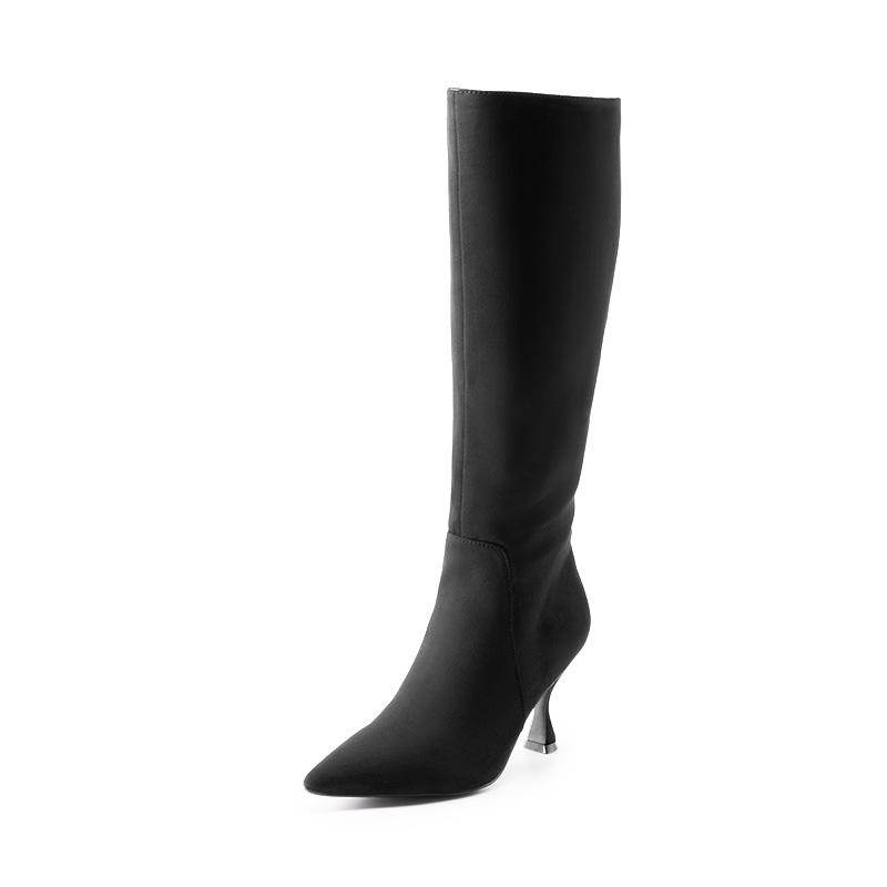 DREAM PAIRS Pointed Toe Stiletto Knee-high Boots