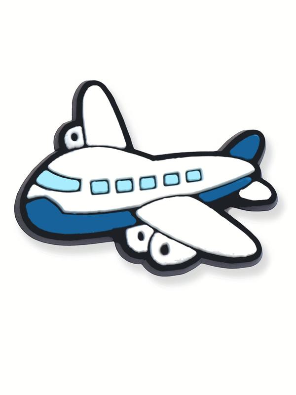 Cartoon Airplane Design Shoe Charms, Cute PVC Shoe Decoration for Women & Men, Fashionable Shoe Decoration for Clogs, Shoes DIY Accessories