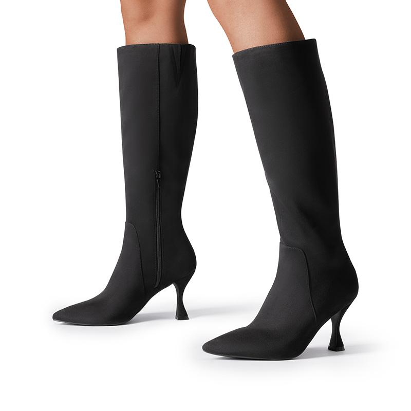 DREAM PAIRS Pointed Toe Stiletto Knee-high Boots