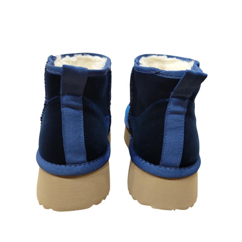 The Corky's Room Service Platform Slip On - Blue Velvet