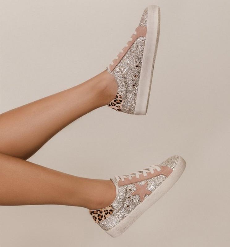 Skylar Blush Glitter Star Sneaker