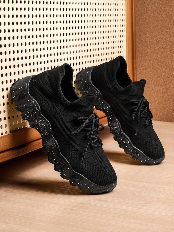 Men's Fashionable Lace Up Low Top Walking Shoes, Casual Comfortable Breathable Sports Gym Shoes, Trendy All-match Sneakers for Daily Wear