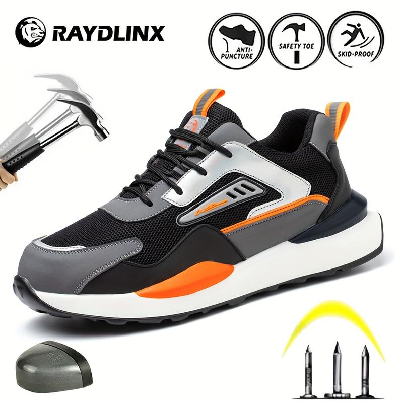 Steel Toe Work Shoes Sneakers for Men Women,Lightweight Indestructible Work Sneakers Puncture Proof Comfortable Slip On Safety Shoes for Industrial,Coustruction