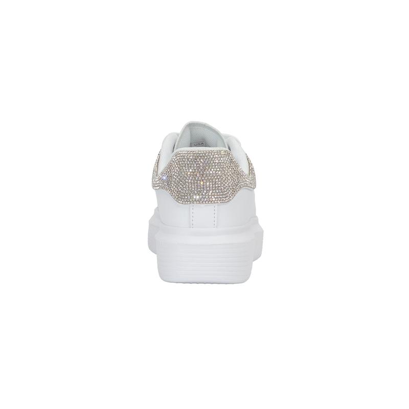 Fortuna - Rhinestones Detail Lace Up Sneakers