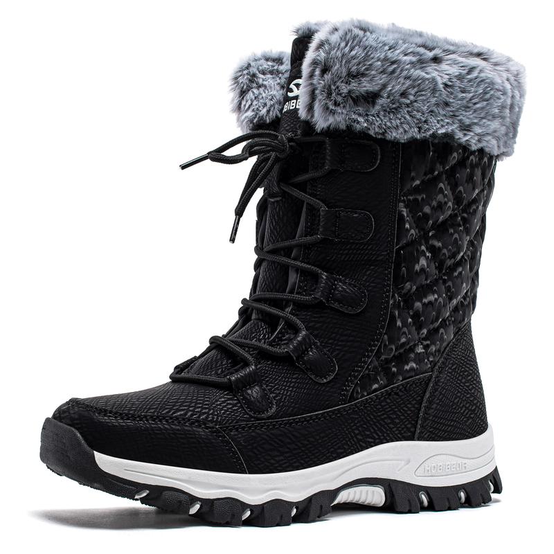 Women's Snow Boots: Anti-Slip, Waterproof, Fur-Lined for Winter Comfort. Footwear Girl Walking Shoes Shoe Bedroom Tactical