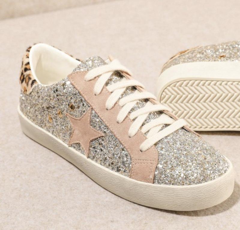 Skylar Blush Glitter Star Sneaker