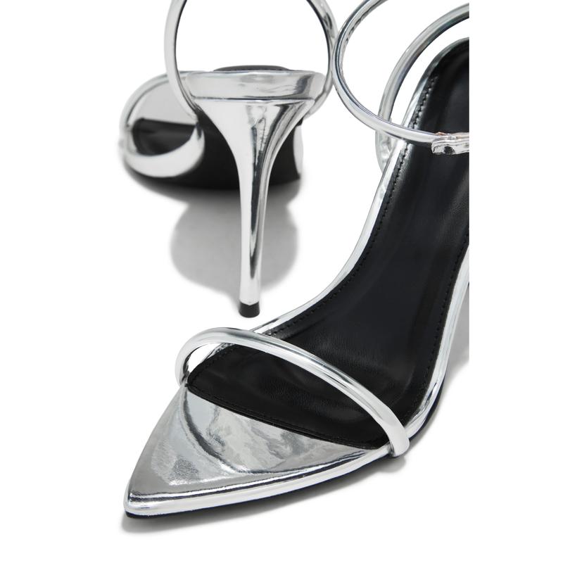 Anezia Single Sole High Heels - Silver