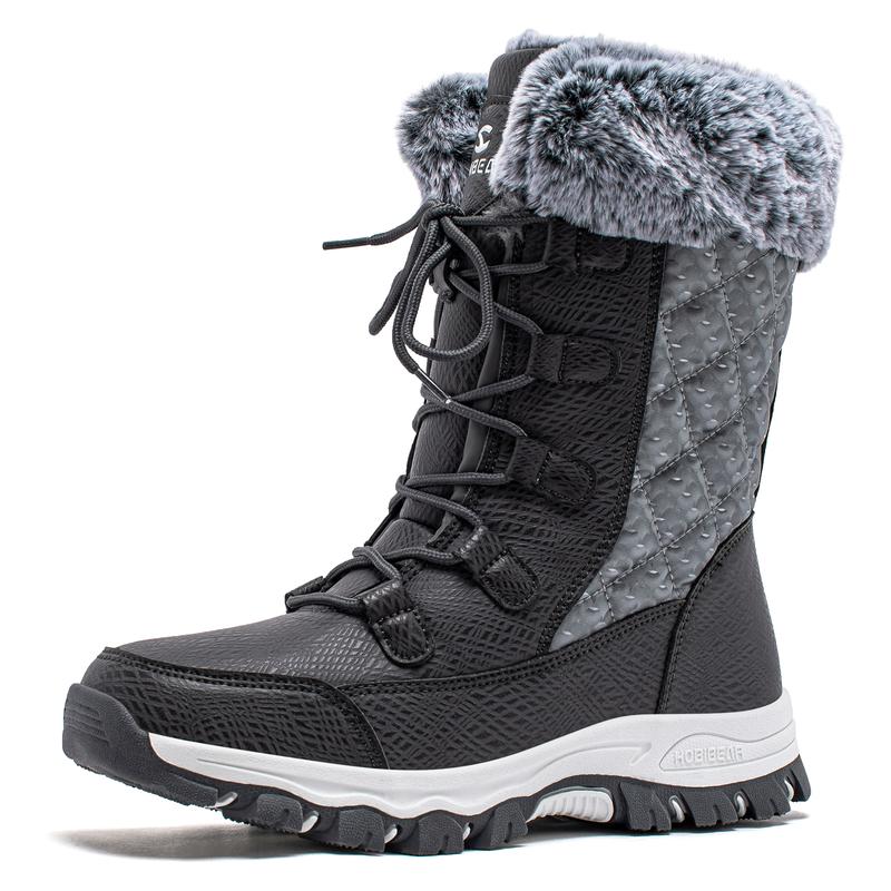 Women's Snow Boots: Anti-Slip, Waterproof, Fur-Lined for Winter Comfort. Footwear Girl Walking Shoes Shoe Bedroom Tactical