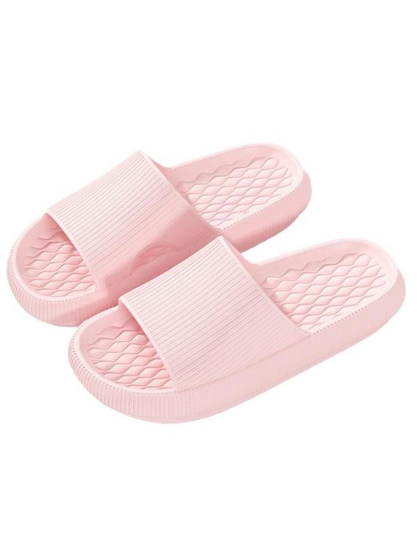 Women's Summer 2024 Simple Plain Soft Eva Platform Slippers, Non-slip Comfortable Slides, Minimalist Sandals, Casual All Seasons Beach Shoes for Indoor & Outdoor