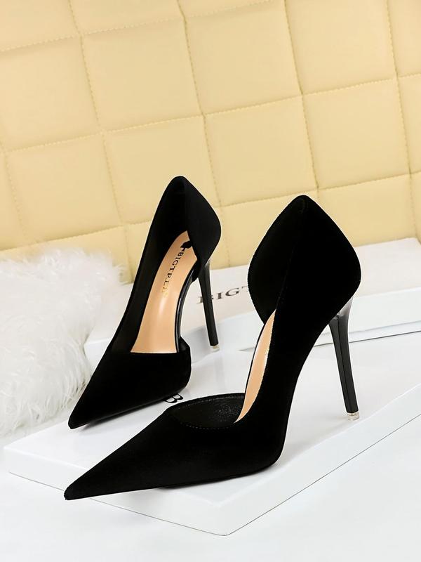 Women's Fashionable Solid Color Stiletto Heels, Elegant Pointed Toe High Heel Shoes for Party, Daily Wear for Women & Girls