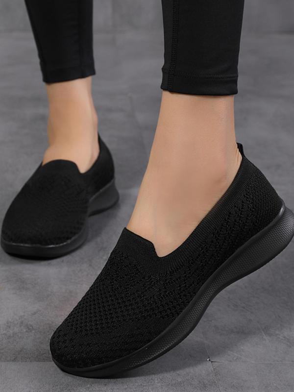 Women's Summer Minimalist Casual Plain Round Toe Slip on Walking Shoes,  Comfort Simple Design Breathable Lightweight Leisure Style Slip on Shoes for Daily Footwear, Gift for Wife