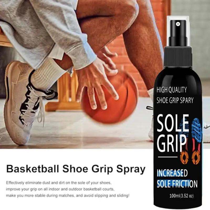 Sports Shoe Grip Spray 100ml Basketball Shoe Bottom Sole Spray Shoe Traction Enhancer Basketball Court Shoe Grip for Sneaker