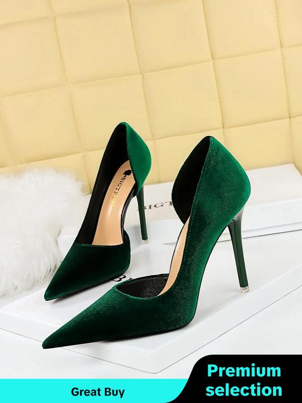 Women's Fashionable Solid Color Stiletto Heels, Elegant Pointed Toe High Heel Shoes for Party, Daily Wear for Women & Girls