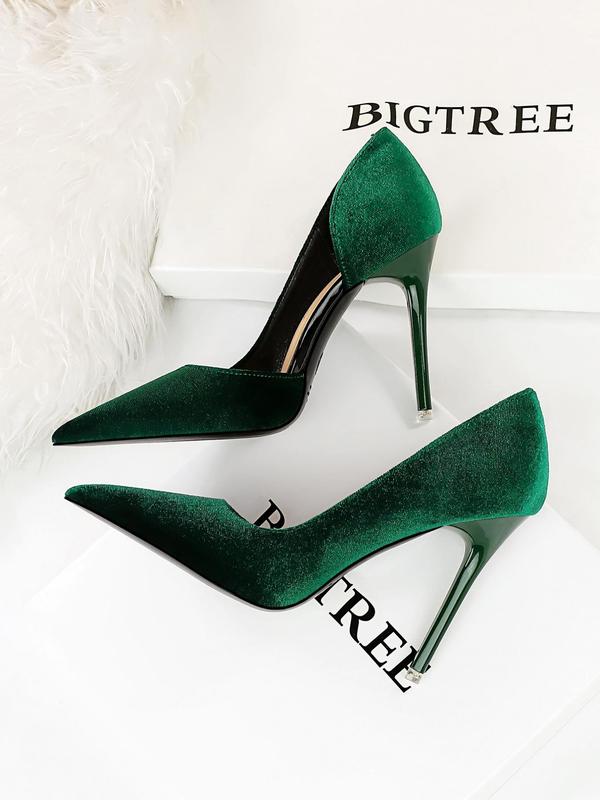 Women's Fashionable Solid Color Stiletto Heels, Elegant Pointed Toe High Heel Shoes for Party, Daily Wear for Women & Girls