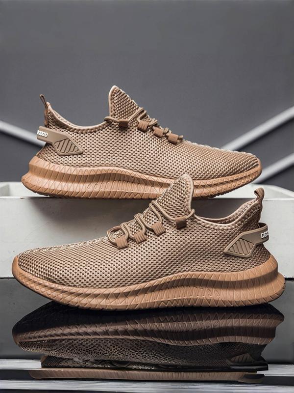 Men's Sporty Lace Up Low Top Walking Shoes, Casual Comfortable Breathable Mesh Sneakers, Trendy All-match Sports Shoes for Daily Wear