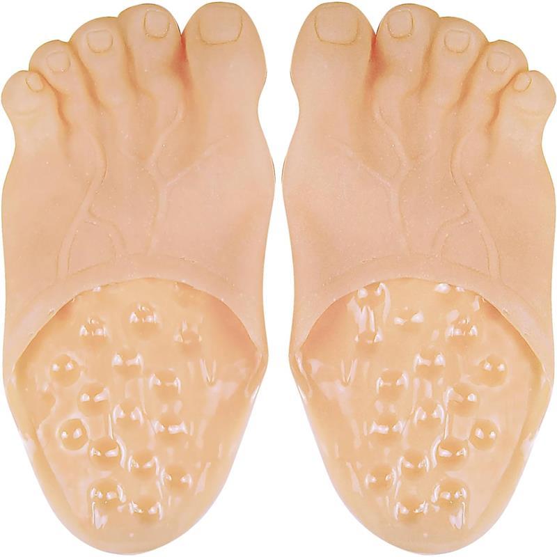 Funny Feet Slippers - Barefoot Slippers Novelty Plastic Costume Feet Toe Shoe Big Foot Realistic Costume Accessories for Men and Women, Feet Slippers Funny, Jumbo Bare Feet Slippers, Funny Rubber Slippers, Realistic Slippers