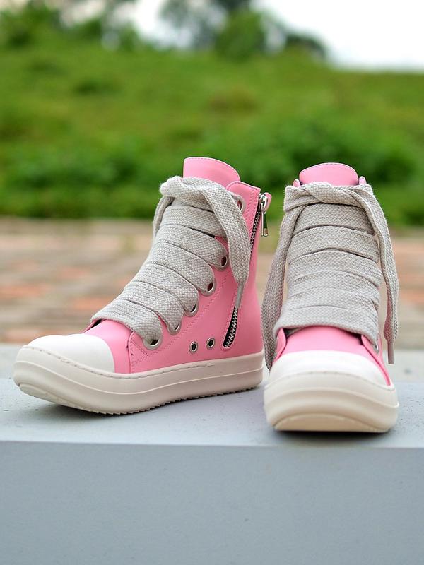 Women's Fashionable Lace Up Front High Top Casual Sneakers, Casual Comfortable Sports Shoes for Daily Wear, Female All-match Round Toe Shoes for Daily Wear As Gift, Fall Shoes