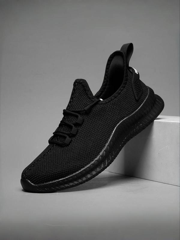 Men's Sporty Lace Up Low Top Walking Shoes, Casual Comfortable Breathable Mesh Sneakers, Trendy All-match Sports Shoes for Daily Wear