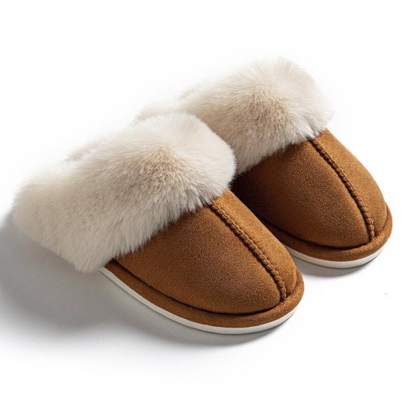 Women's Cozy Memory Foam Fleece Slippers for Indoor & Outdoor - Fluffy Winter House Shoes