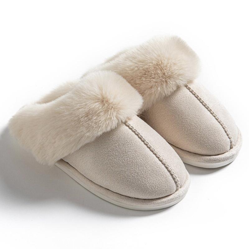 Women's Cozy Memory Foam Fleece Slippers for Indoor & Outdoor - Fluffy Winter House Shoes