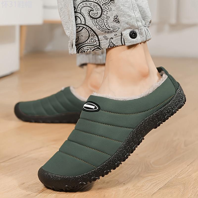 Water Repellent Slippers, Cozy Anti-skid House Slippers for Men and Women, Slip-on Indoor Winter Shoes Footwear Walking Shoes