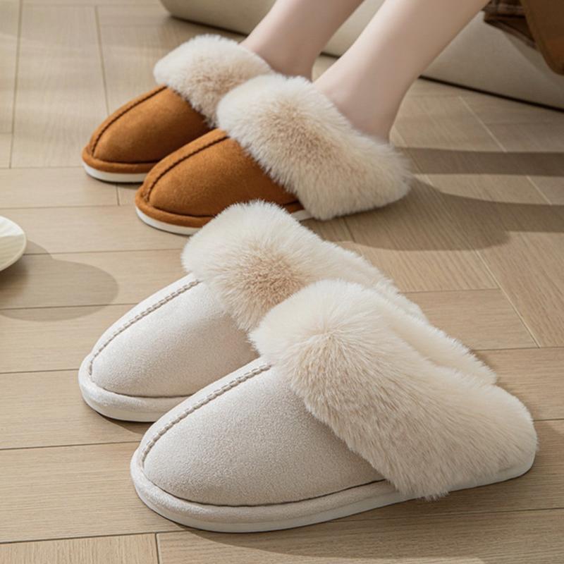 Women's Cozy Memory Foam Fleece Slippers for Indoor & Outdoor - Fluffy Winter House Shoes