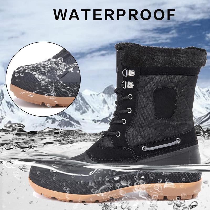 Mishansha Mens Snow Boots Warm Winter Waterproof Shoes Outdoor Duck Boot