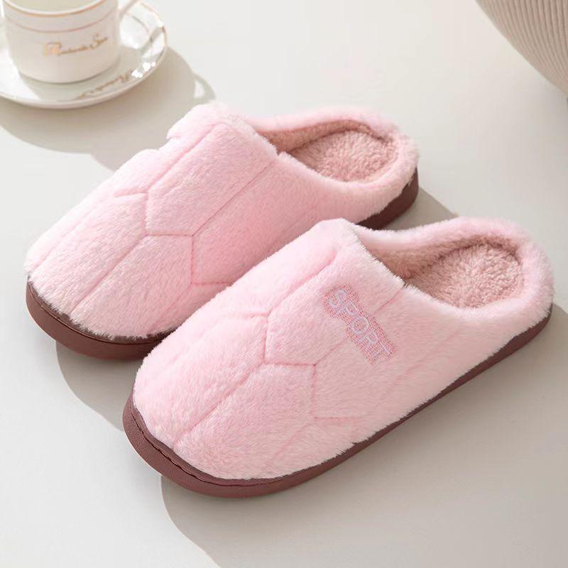 Cotton Slippers Womens Comfortable Home Slippers Plush Fashion Men's EVA Anti Slip, Lightweight and Casual