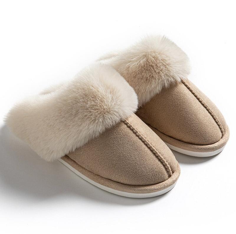 Women's Cozy Memory Foam Fleece Slippers for Indoor & Outdoor - Fluffy Winter House Shoes