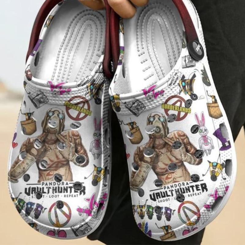 Borderlandss Pandoraa Vaultt Hunterr Crocs Gift for Christmas, Gift for girlfrend, Gift for noel