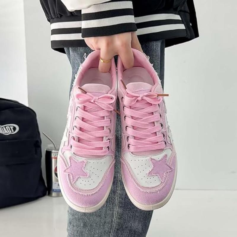 2024 NEW Star Platform Shoes, Cute Sneakers for Women Walking Outdoor, Fashionable Lace-up Shoes, Breathable Casual Shoes