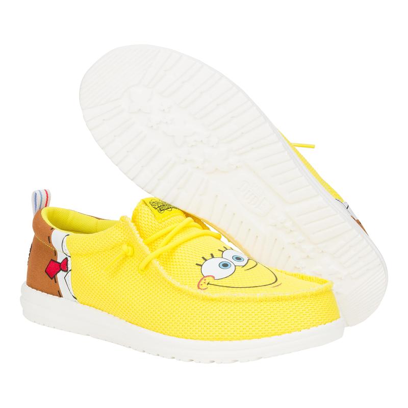 HEYDUDE X SpongeBob - Mens Comfortable Slip on Shoes