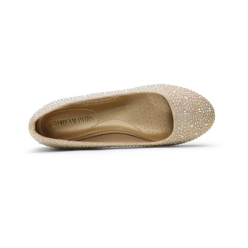 Dream Pairs Women's Ballet Rhinestone Sparkly Flats Shoes