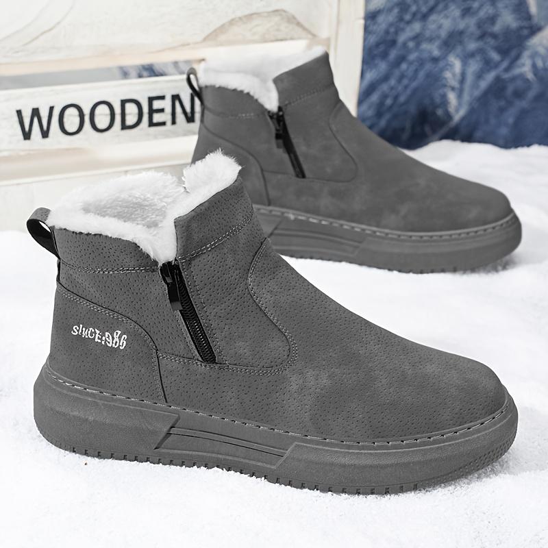 Trendy Men's Warm Snow Boots, Lightweight Non-Slip Outdoor Essential, Casual Fashion Design, Soft Velvet Inner Cushion, New Choice for Cold Winter