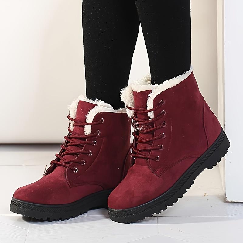 Winter Chic Ankle Snow Boots for Women - Ultra Warm Fur Lined, Breathable Fabric Insole, Durable Water Resistant Outdoor Footwear for Cold Weather