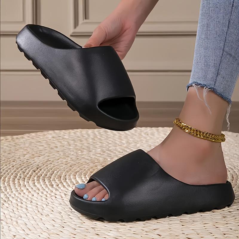 Preppy Style Unisex Soft Slides – Comfortable All-Season Slip-On Slippers with Anti-Slip Textured Design, EVA Upper Inner Sole Insole, Solid Color – Fashion Footwear from Fuzhou Shoe Flipflop Boy Walking Shoes