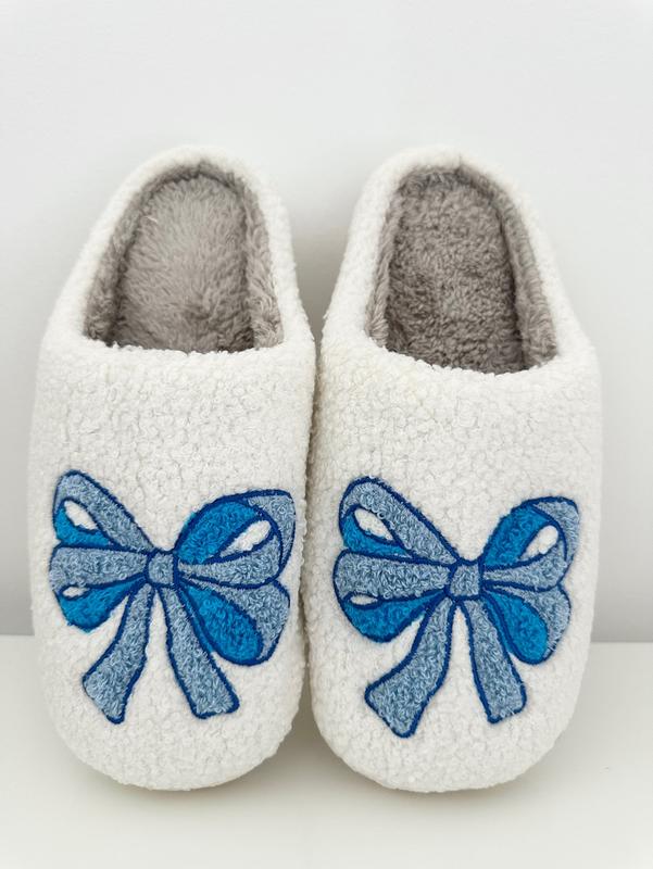 Women's Fuzzy Luxe Bow Slippers - Ultra-Soft, Cozy House Shoes