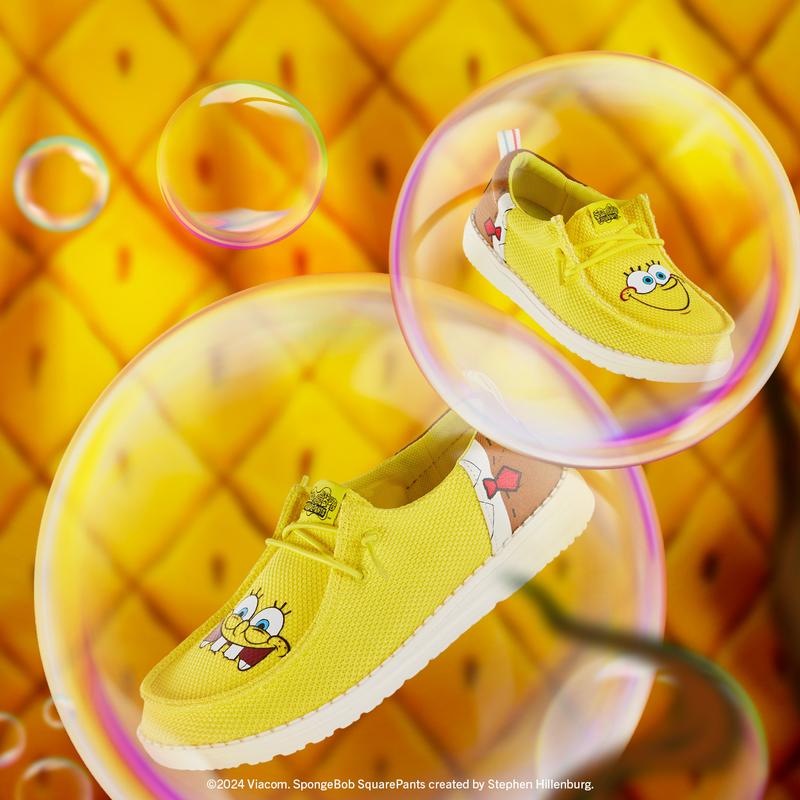 HEYDUDE X SpongeBob - Mens Comfortable Slip on Shoes